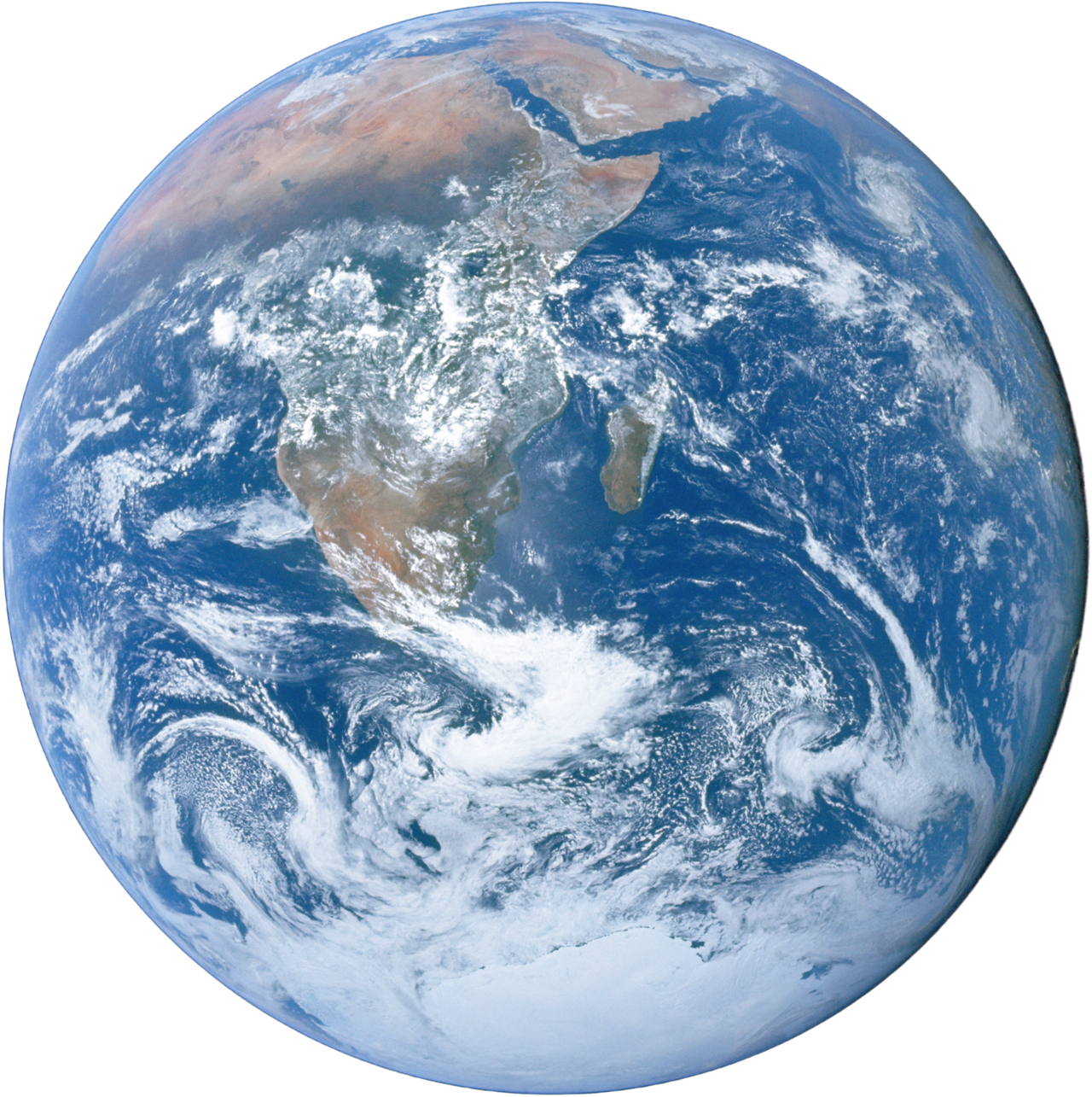 Planet Earth centred on Africa